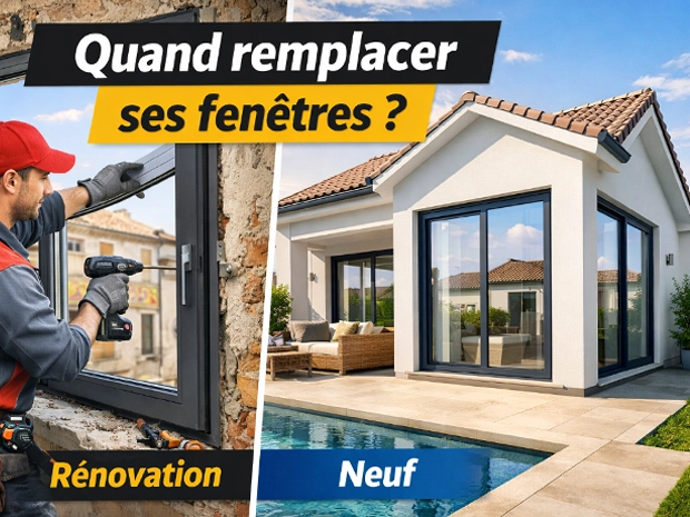 Technicien ALUSYSTEM remplaçant fenêtre aluminium ancienne par moderne double vitrage maison Tunisie